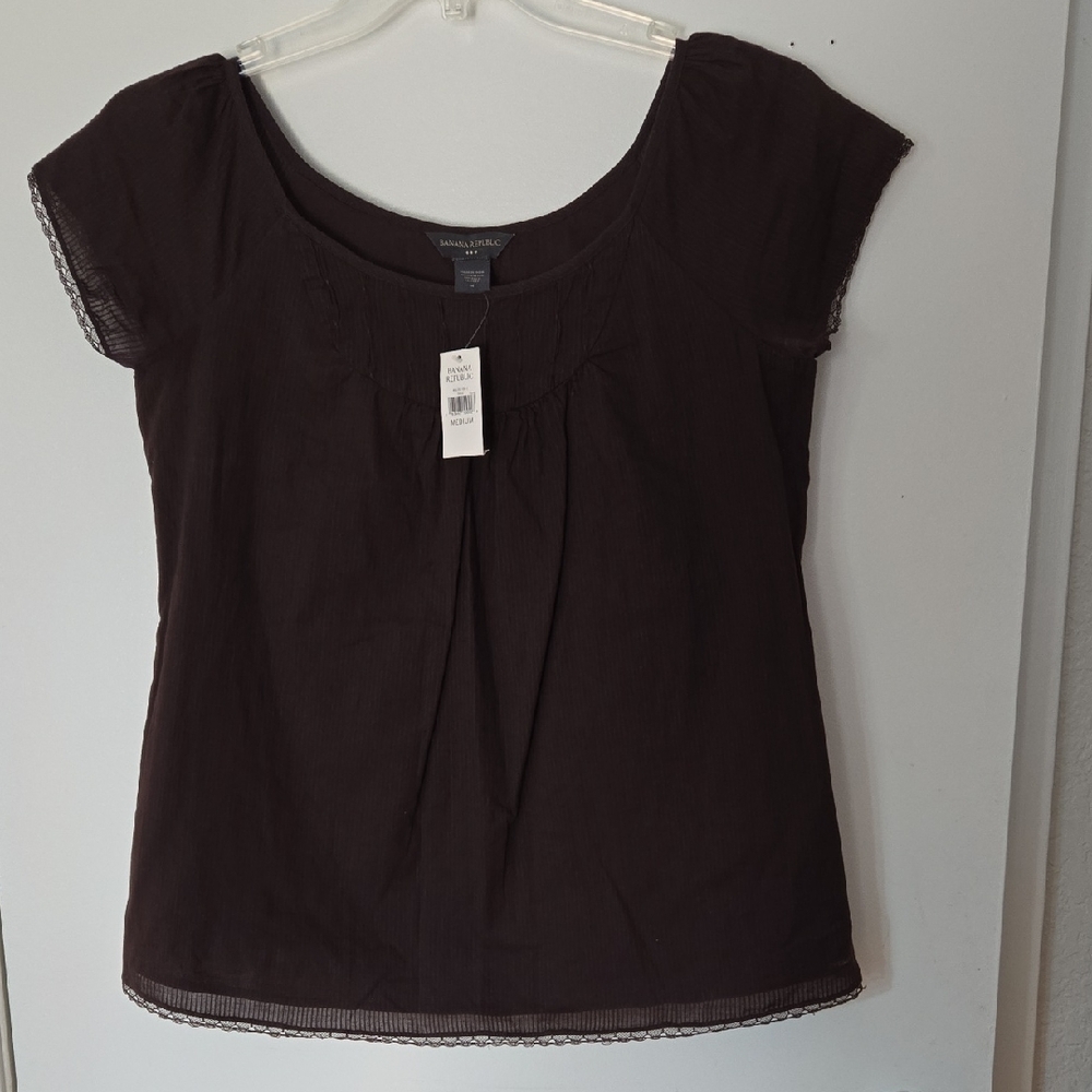 Banana Republic Brown Blouse (NWT, Size M)